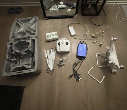 (NEED GONE) DJI Phantom 4 Drone – Damaged, With Extras (Batteries, Remote, Chargers Image #2