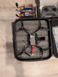Holybro Kopis 2 6S V2 5&quot; Racing Drone Ready to fly. With new Fat Shark Headset with lipo battery. Two new racing lipo batteries for drone and 6 new sets of props for drone. Everything new and in the boxes. Image #2